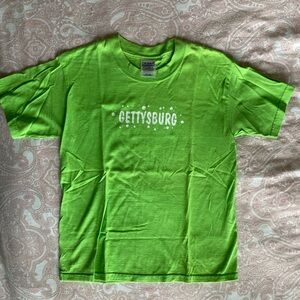Gildan Gettysburg Lime Green Graphic T-shirt Youth Large